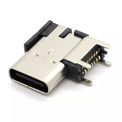 Đầu nối thẳng đứng USB 3.1 Loại C Ổ cắm cái 16Pin