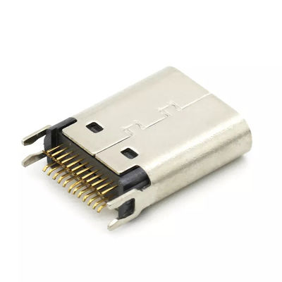 Ổ cắm cái 24P USB 3.1 TYPE C Kết nối 180 độ cho PCB 1.0mm