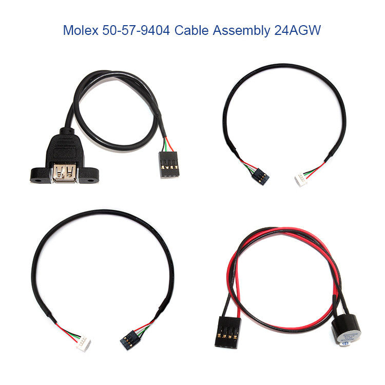 Khai thác dây tùy chỉnh Molex 50-57-9404 với đầu nối SL 2,54mm 4 chiều 70066