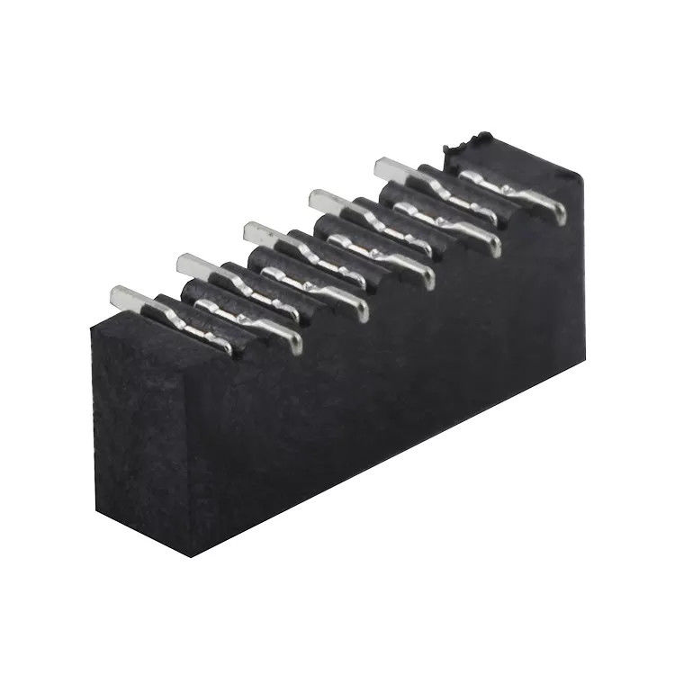 Màu đen 1.0mm Cao độ có thể đảo ngược Liên hệ theo chiều dọc Thanh kết nối FPC loại SMT đến thanh