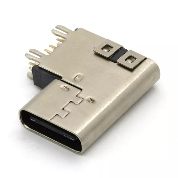 Chèn bên Ổ cắm nữ 14Pin Cổng sạc 3.1 Đầu nối USB C PCB Ổ cắm SMT