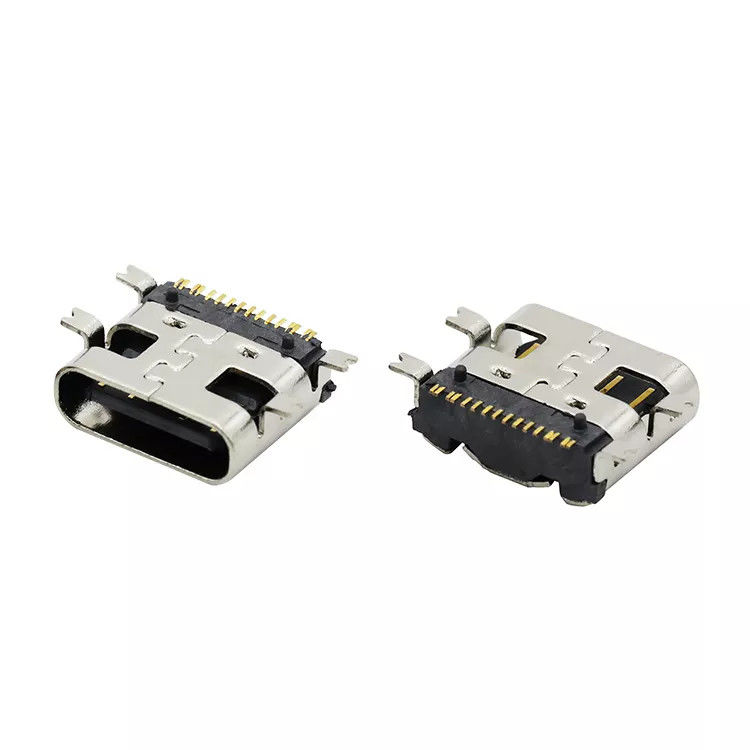 16Pin USB 3.1 Ổ cắm có thể đảo ngược Đầu nối ổ cắm nữ loại C SMT