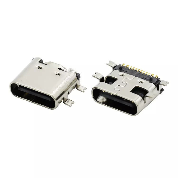 16Pin USB 3.1 Ổ cắm có thể đảo ngược Đầu nối ổ cắm nữ loại C SMT