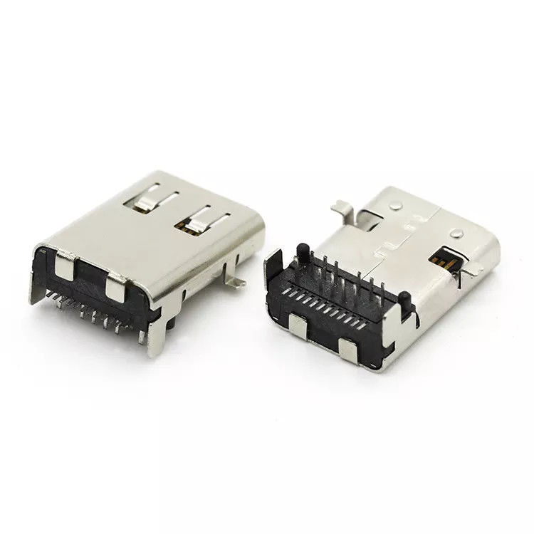 Đầu nối USB nữ hợp kim đồng Ổ cắm SMT Loại 24Pin USB 3.1 C