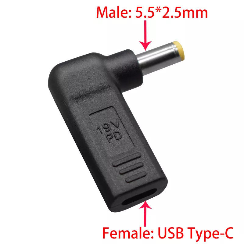 Bộ chuyển đổi USB Type C Female To DC 5525 Male PD Decoy Giắc cắm kích hoạt giả mạo