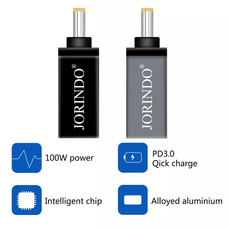 100W USB Type C Female To DC 5.5x2.5mm Male PD Connector Sạc nhanh