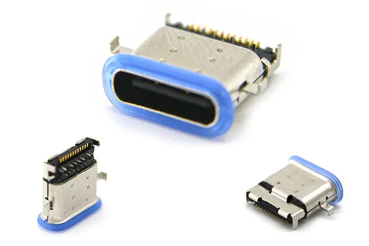 Đầu nối 24Pin USB Type C Nữ chống nước Mid Mount SMT