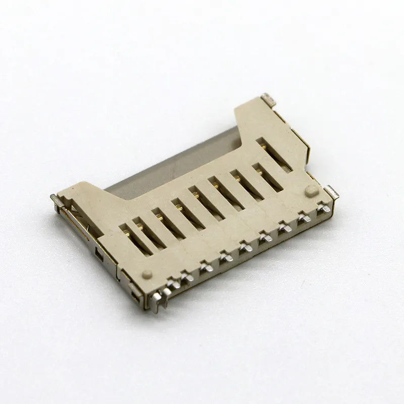 Thân ngắn 9Pin Đầu nối thẻ nhớ SD Loại đẩy Đẩy Vỏ đồng