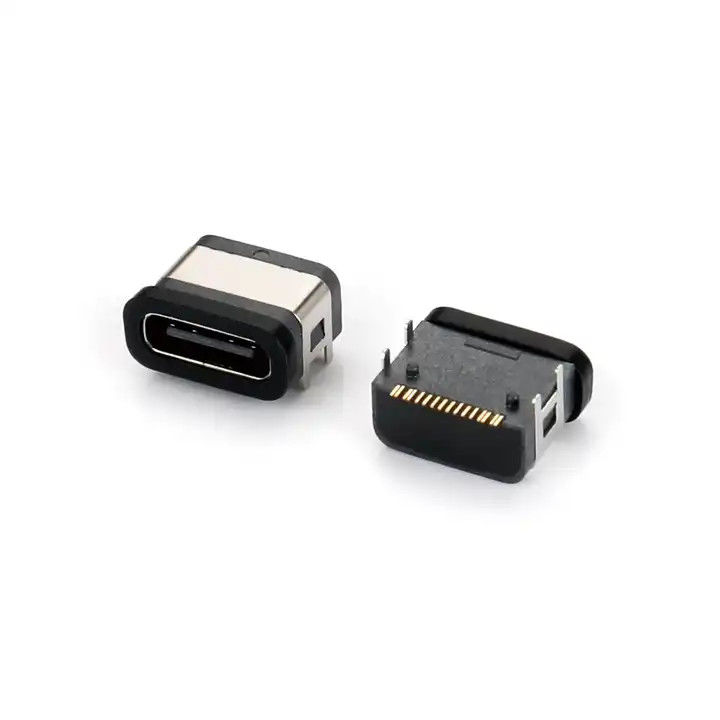 Cổng kín nước 16pin USB loại C đầu nối nữ SMT Bốn chân DIP trên ổ cắm