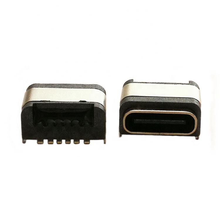 IP67 Không thấm nước kết nối USB 6pin mặt ngang gắn USB loại C kết nối nữ