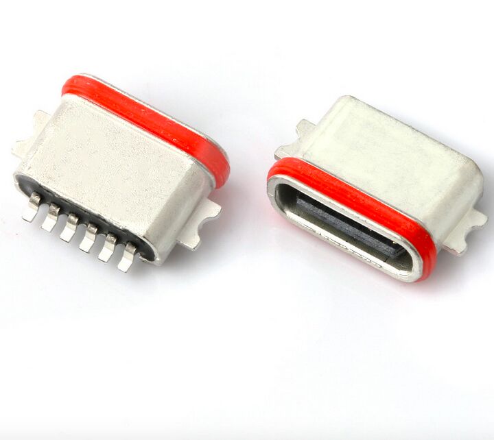 Nhà sản xuất chuyên nghiệp của USB loại C 6P Full SMT Connector IP67 USB 3.1 SMD