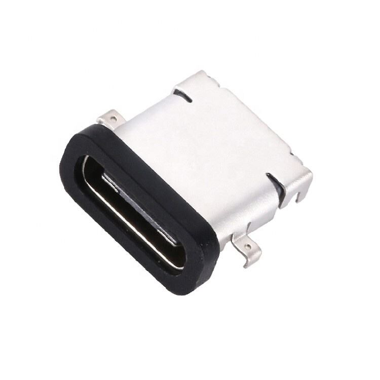 Không thấm nước USB 3.1 loại C 24 pin kết nối nữ ngang SMT DIP lắp đặt đĩa chìm ổ cắm USB
