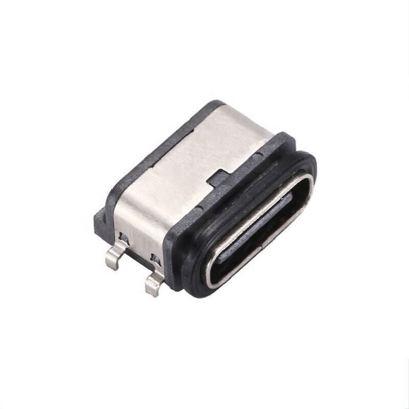Đầu nối USB chân cắm cái IPX7 chống nước Type C 6 chân, gắn bề mặt SMT, truyền dữ liệu