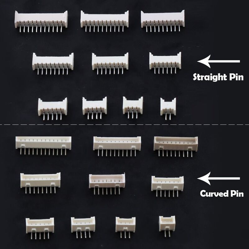 Đầu nối Wafer 1.25mm Pitch 2-16 Pin Dip Góc phải Đầu nối Jst Dây sang Bo mạch