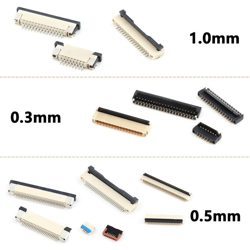 Đầu nối cáp 13/51 chân FPC Chiều cao 1MM Tiếp xúc kép Độ cao 0,3 Fpc Đầu nối Ffc