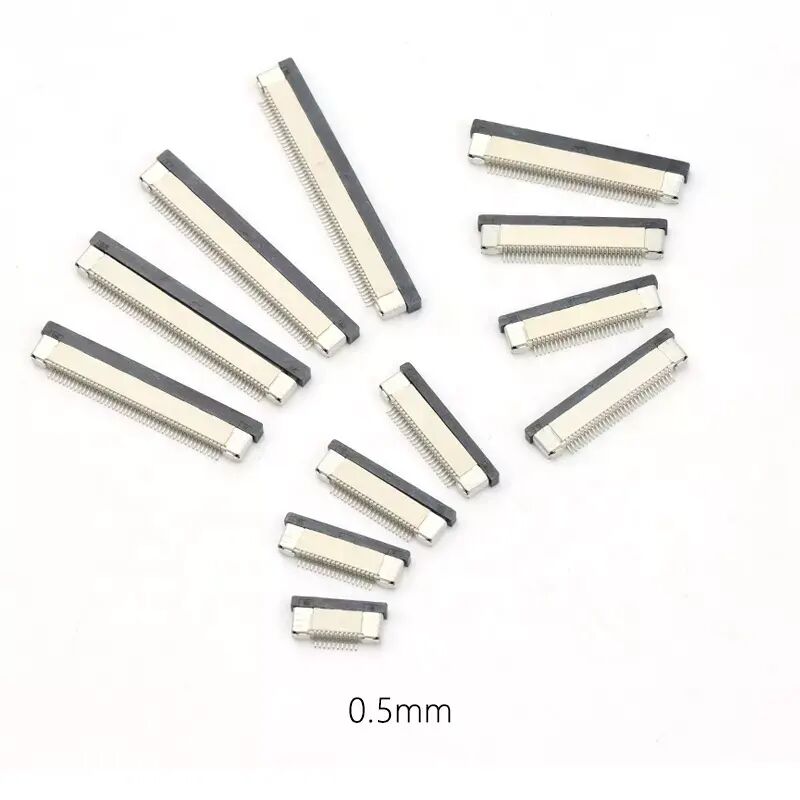 Đầu nối FPC 0.5 Pitch SMT Ngang Kiểu Flip-lock Tiếp điểm Trên Dưới 4-60 chân