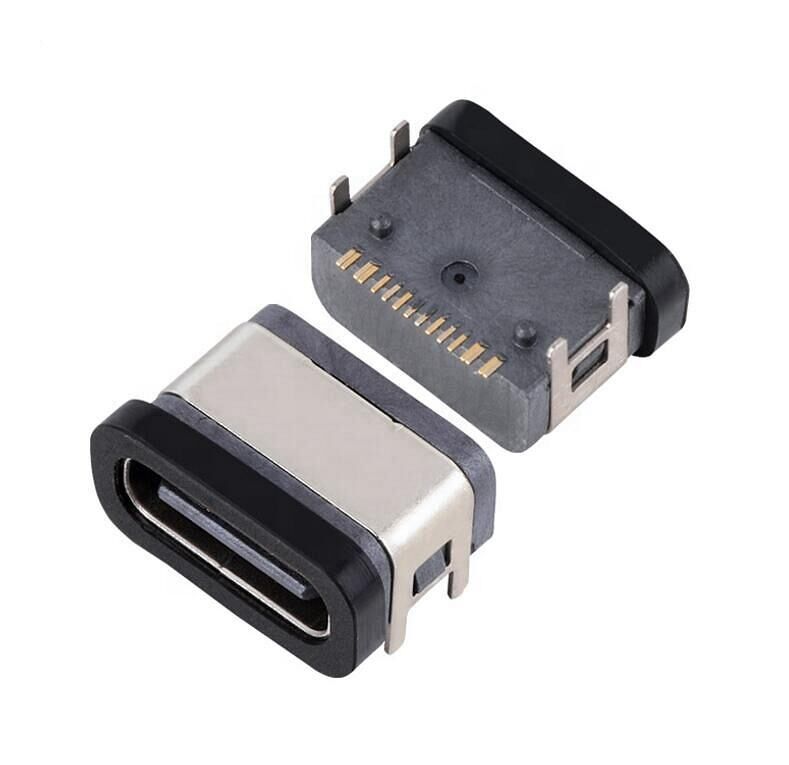 Đầu nối USB 16pin Ổ cắm Type-c chống nước SMT IPX7