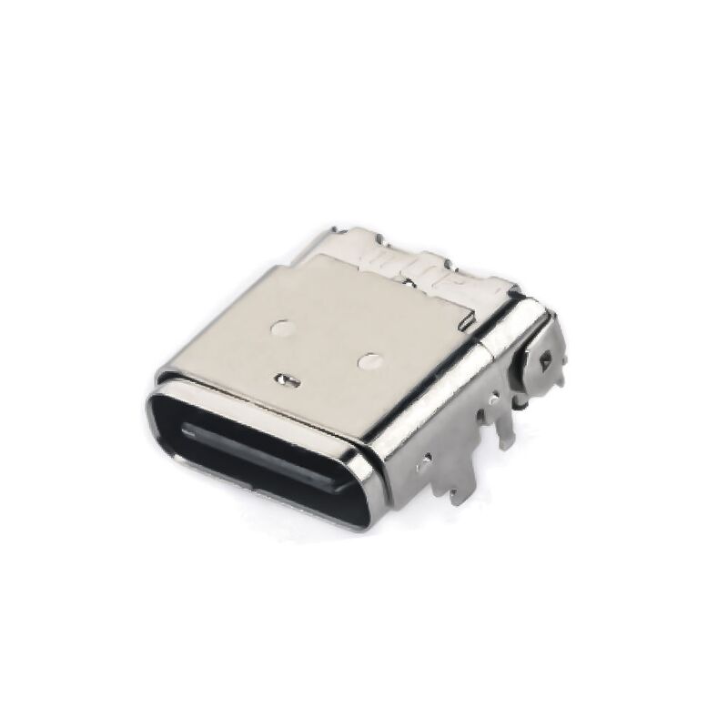 Đầu nối ổ cắm lai góc phải USB 3.1 Type C chân cái 24 chân cho sạc điện thoại và truyền dữ liệu nhanh