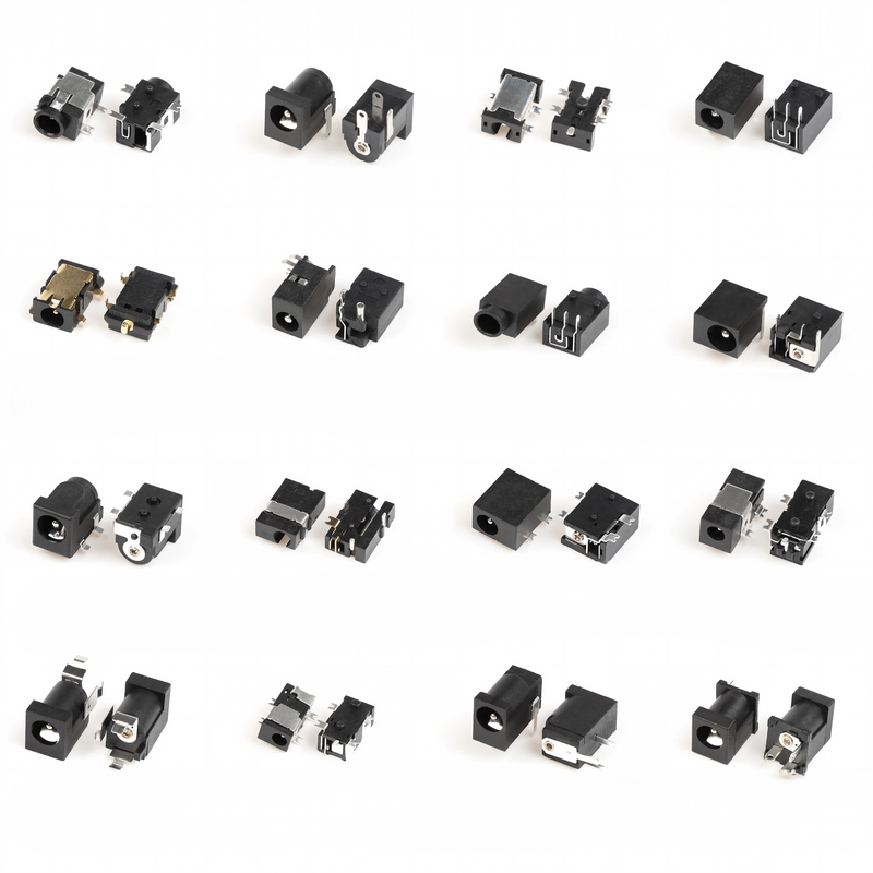 5 PIN DC-058-1.3mm DIP đồng liên hệ Nylon nhà chứa DC bộ điều hợp điện cắm Jack nữ