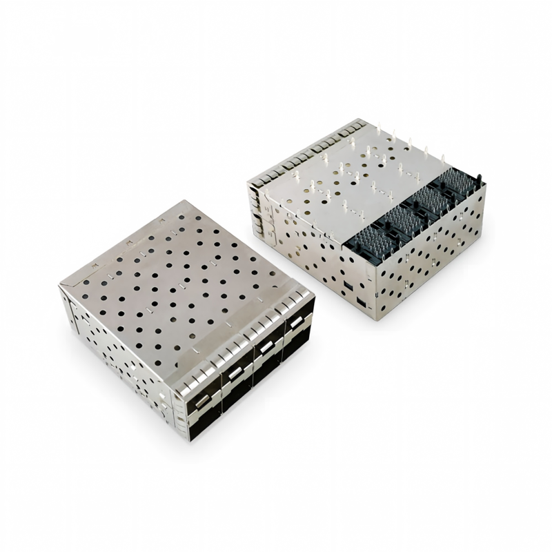 8-Cổng 160 chân SFP+ Press-Fit Small Form-factor Pluggable (SFP+) Cấu hình Ma trận Đầu nối 2x4 Cổng Không có Đèn