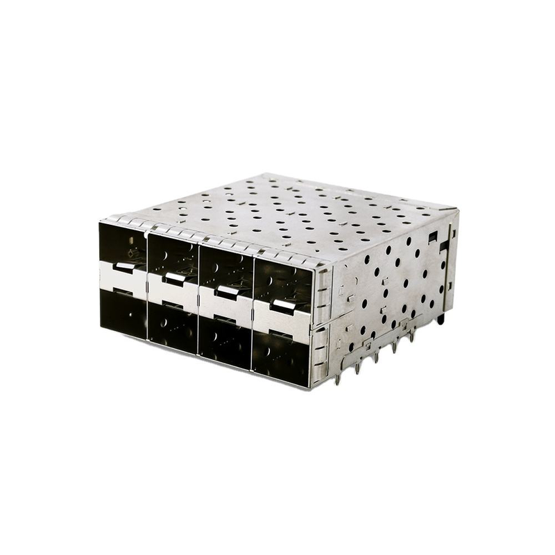 8-Cổng 160 chân SFP+ Press-Fit Small Form-factor Pluggable (SFP+) Cấu hình Ma trận Đầu nối 2x4 Cổng Không có Đèn