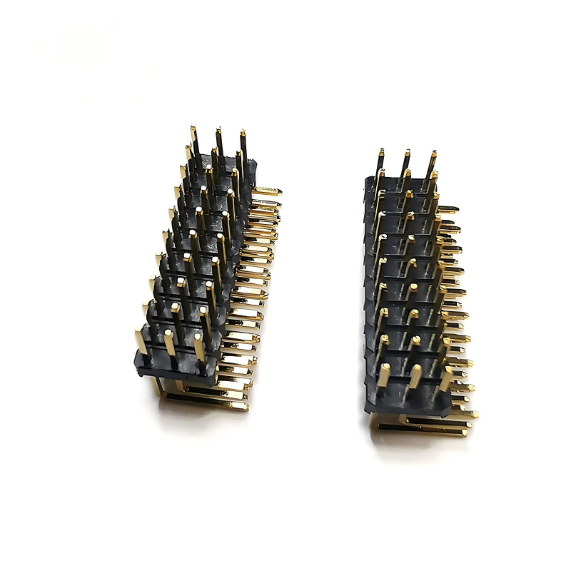 2.54mm Pitch Double Row Male Pin Header Connector Straight PCB Gold-Plated Header Strip