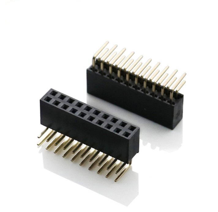 Đầu nối female tùy chỉnh bước răng 2.54mm, hai hàng cho hệ thống điều khiển tự động hóa công nghiệp