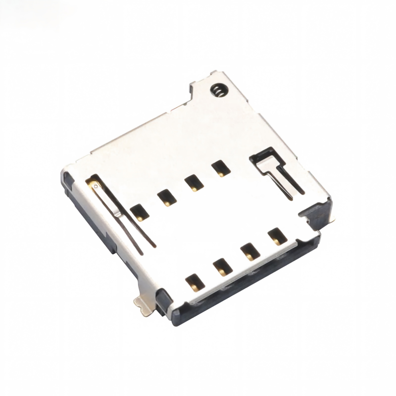 Chất chống nghiền thép không gỉ Shell 5000 Insertions 8 Pin Micro SIM Socket Connector