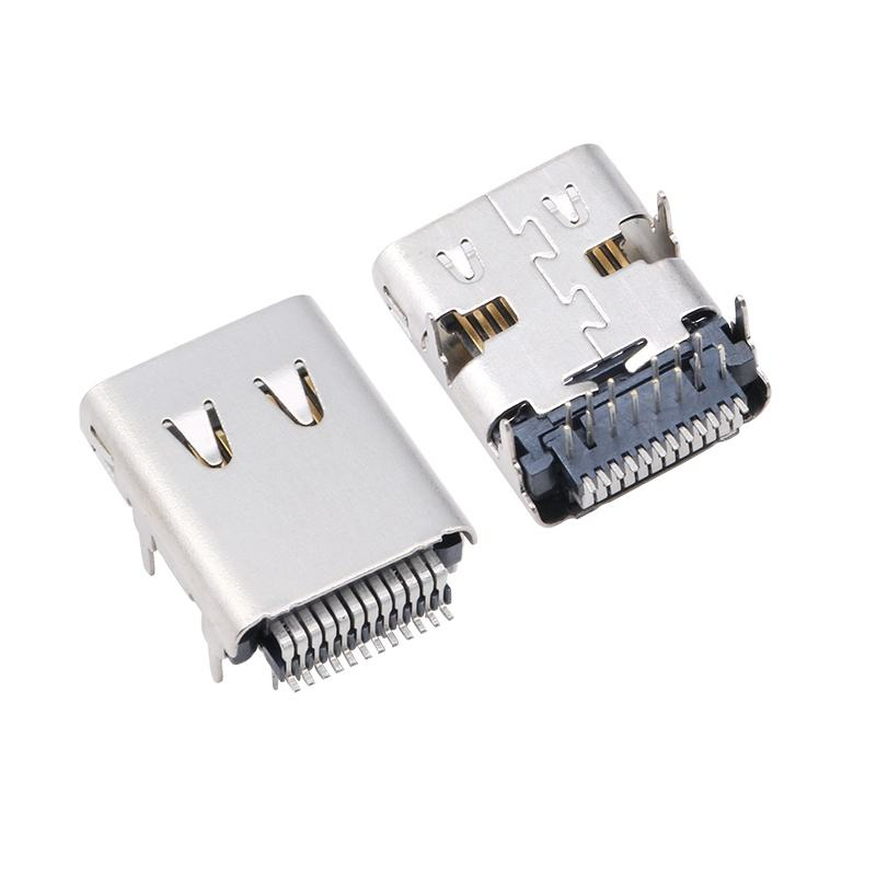 Bộ kết nối USB 3.2 Type-C tùy chỉnh 40 Gbps U4 không thấm nước ổ cắm 24 pin SMT DIP PCB nữ nam nhà máy kết nối