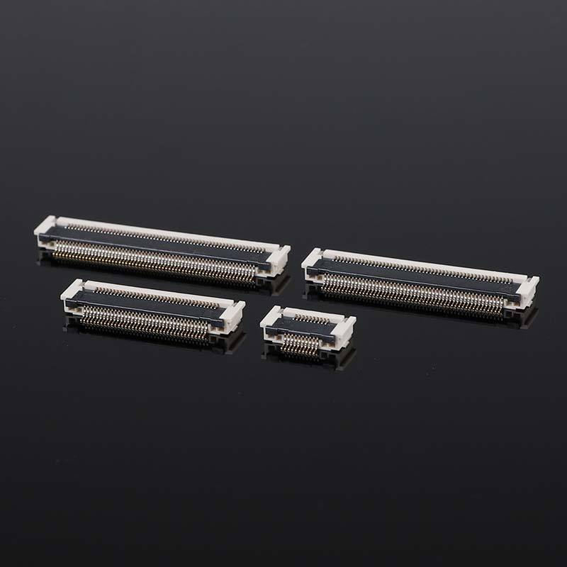 Đầu nối FPCFFC cao độ 0,5mm mạ vàng 2,7H Áp suất ngang ngang SMD 10-68Pin 50V 0,5A