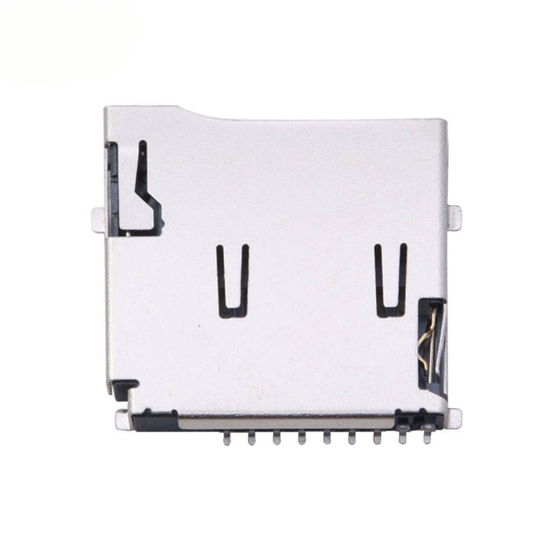 Khe cắm thẻ nhớ Micro SD / TF 8 chân | Tương đương Molex 472192001 | Đầu nối SMT kiểu nắp gập (bản lề) H1.8mm
