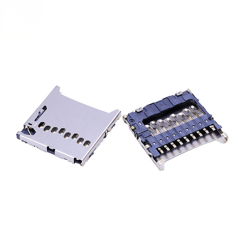 TF Card 8P với chân CD H1.3 Thẻ Micro SD bằng thép không gỉ Đầu nối USB điện tử cho ứng dụng PCB