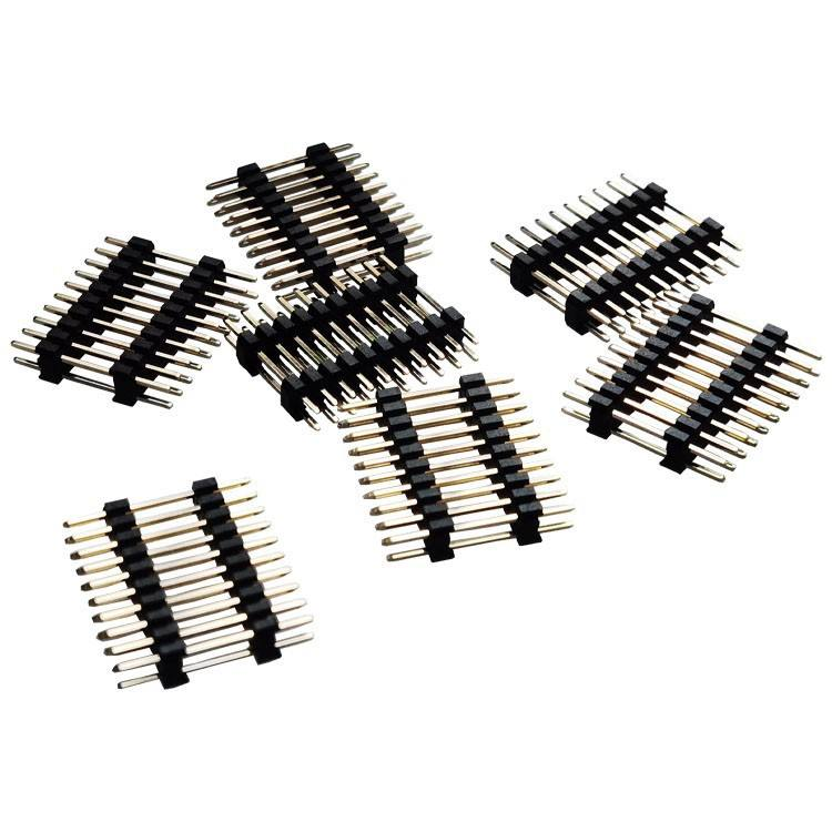 Hai hàng 2.0mm Pitch nữ / nam đầu pin 2-40pin vàng mạ cho PCBA