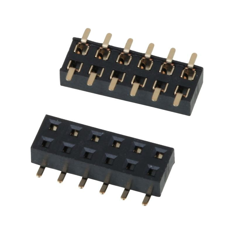 SMD 2.0mm Connector nữ tiêu đề hai hàng đáy đầu vào vàng mạ pin nữ tiêu đề