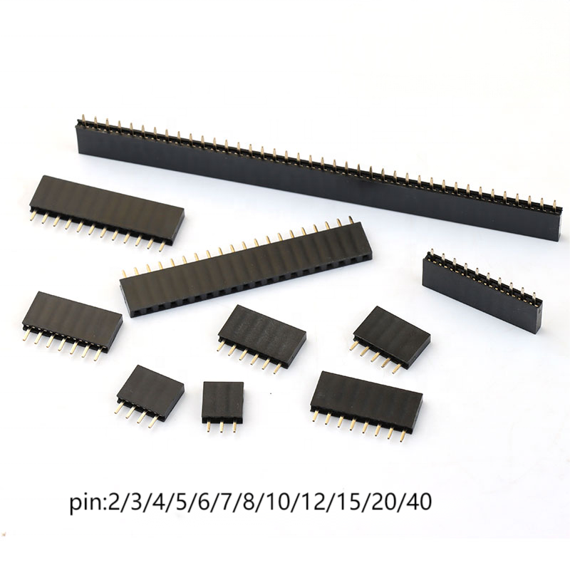 Đầu nối chân cắm cái DIP dọc 2mm 2 chân hàng đơn 1*2P chân cắm cái 2.0mm