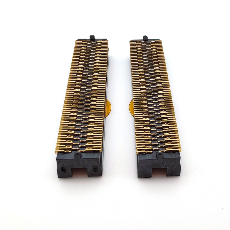 1.27mm Connector truyền thông nữ 4x25P H5.08 SMT Y-type Full Gold 1u Cho PCBA