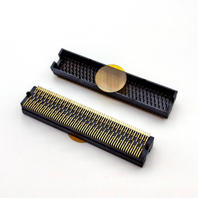 1.27mm Connector truyền thông nữ 4x25P H5.08 SMT Y-type Full Gold 1u Cho PCBA