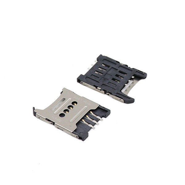 Giá đỡ Vi mô Sim H1.5mm 1.8mm Ổ cắm Vi mô Sim dạng lật SMT 6P