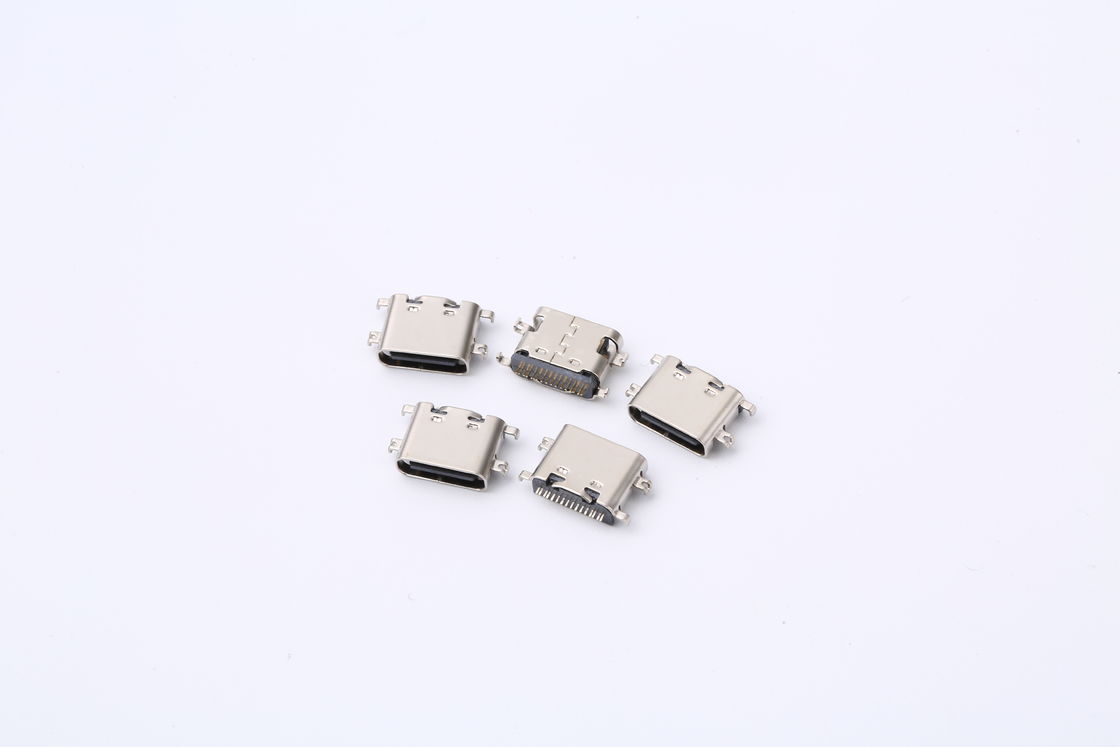 3.0 USB Type C Pcb Connector 3.1mm 16 Ghim Mid Mount USB C Female Socket