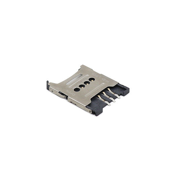 6p Ổ cắm thẻ SIM Loại lật Đầu nối Giá đỡ thẻ Vi mô Sim ROHS