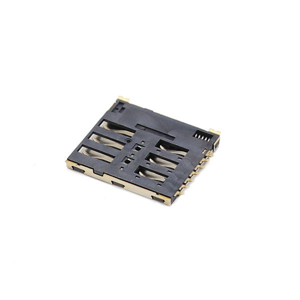 Đầu nối thẻ sim Nano loại 6 Ghim Đầu nối sim đẩy LCP cho điện thoại Moblie