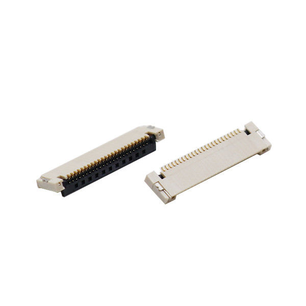 Tiếp điểm chính xác ở dưới kép Đầu nối FFC FPC chính xác Chiều cao 1,2mm với khóa lật