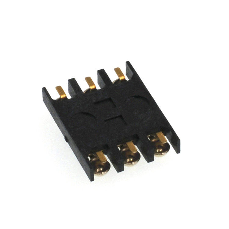 Mảnh hình cầu 6 Ghim Đầu nối ổ cắm thẻ SIM SMT 1,5mm Chiều cao 2,0mm