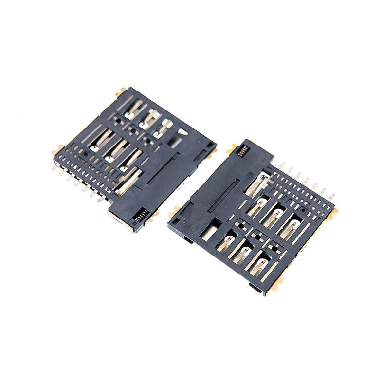 Đẩy kéo Loại Vi mô 7p Đầu nối ổ cắm thẻ SIM Chiều cao 1,35mm cho PCB