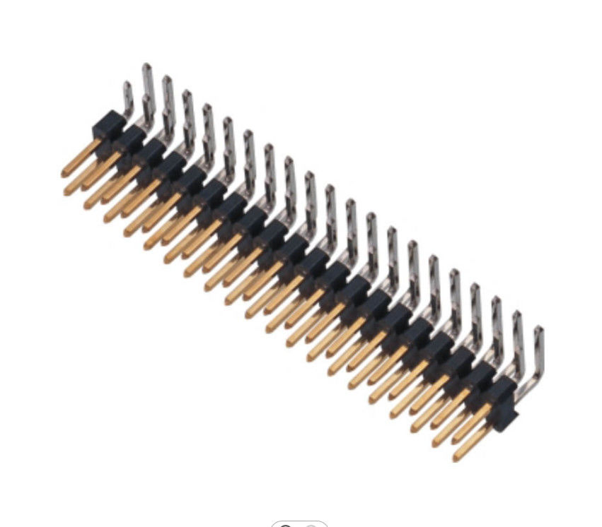 Đầu nối ba hàng 2,54 Mm Đầu cắm đầu cắm 2 Ghim Đầu nối đầu nam cho ngành PCBA