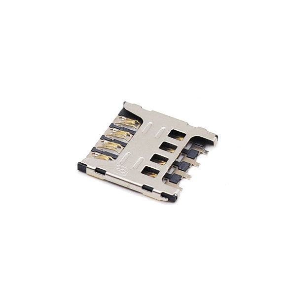 LCP 8 Ghim Đầu nối ổ cắm thẻ Vi mô SIM Đẩy kéo H1.8mm 5000 chu kỳ Độ bền
