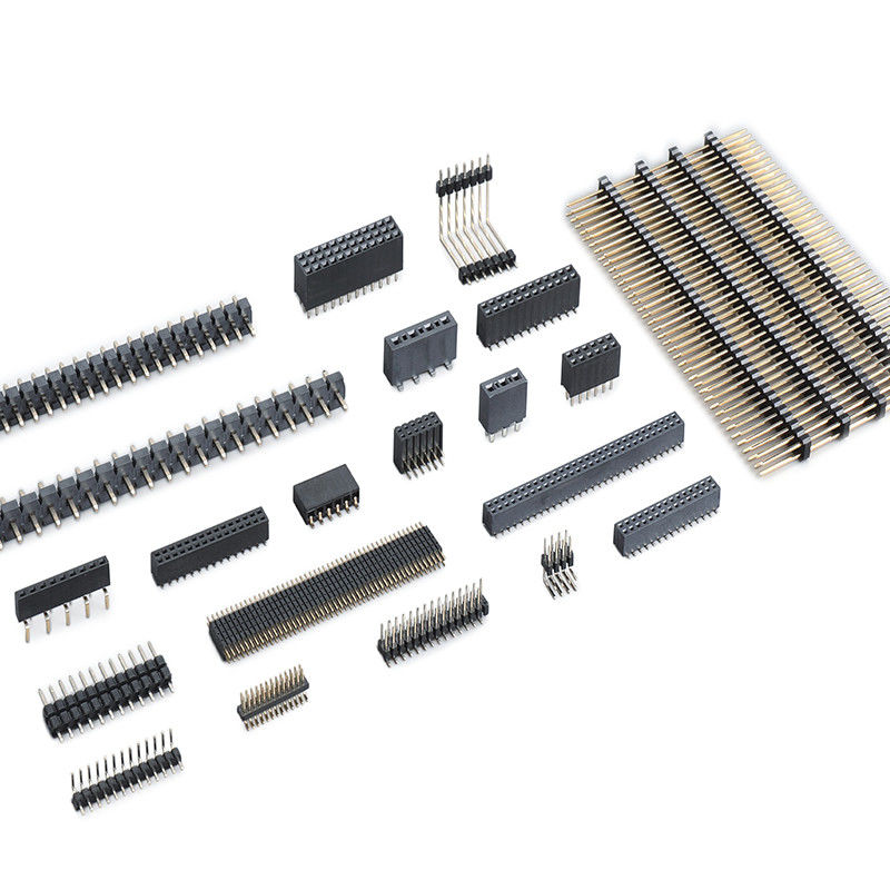 UL94V-0 Dip PCB Nam 1,27 Mm Đầu nối đầu ghim Độ cao Hàng đơn / đôi
