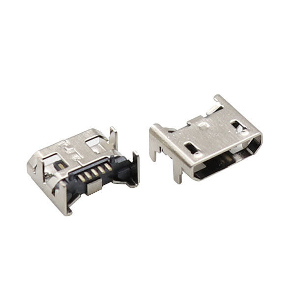 UL94V-0 Đầu nối Vi mô USB 5 chân Ổ cắm nữ Chân cắm tấm giắc cắm ghế