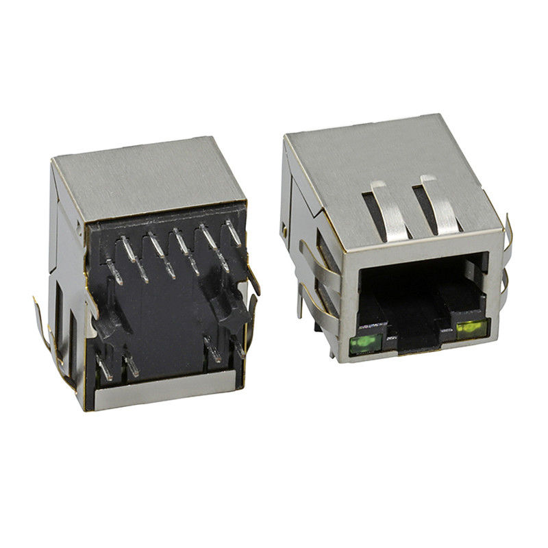 Tab một cổng xuống 8 chân Đầu nối PCB RJ45 nữ với bộ lọc Ethernet
