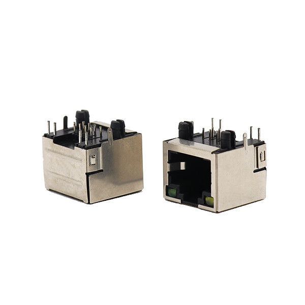 Cổng 1x1 Cổng cái được che chắn Đầu nối 8P8C RJ45 với Giắc cắm mô-đun Led
